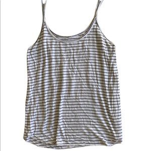 forever 21 black & white stripped tank top